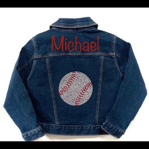 Personalized toddler denim jacket